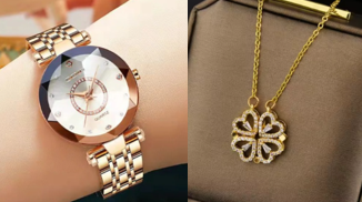 ✨ Reloj Minimalista de Oro + Collar de la Suerte de Regalo ✨