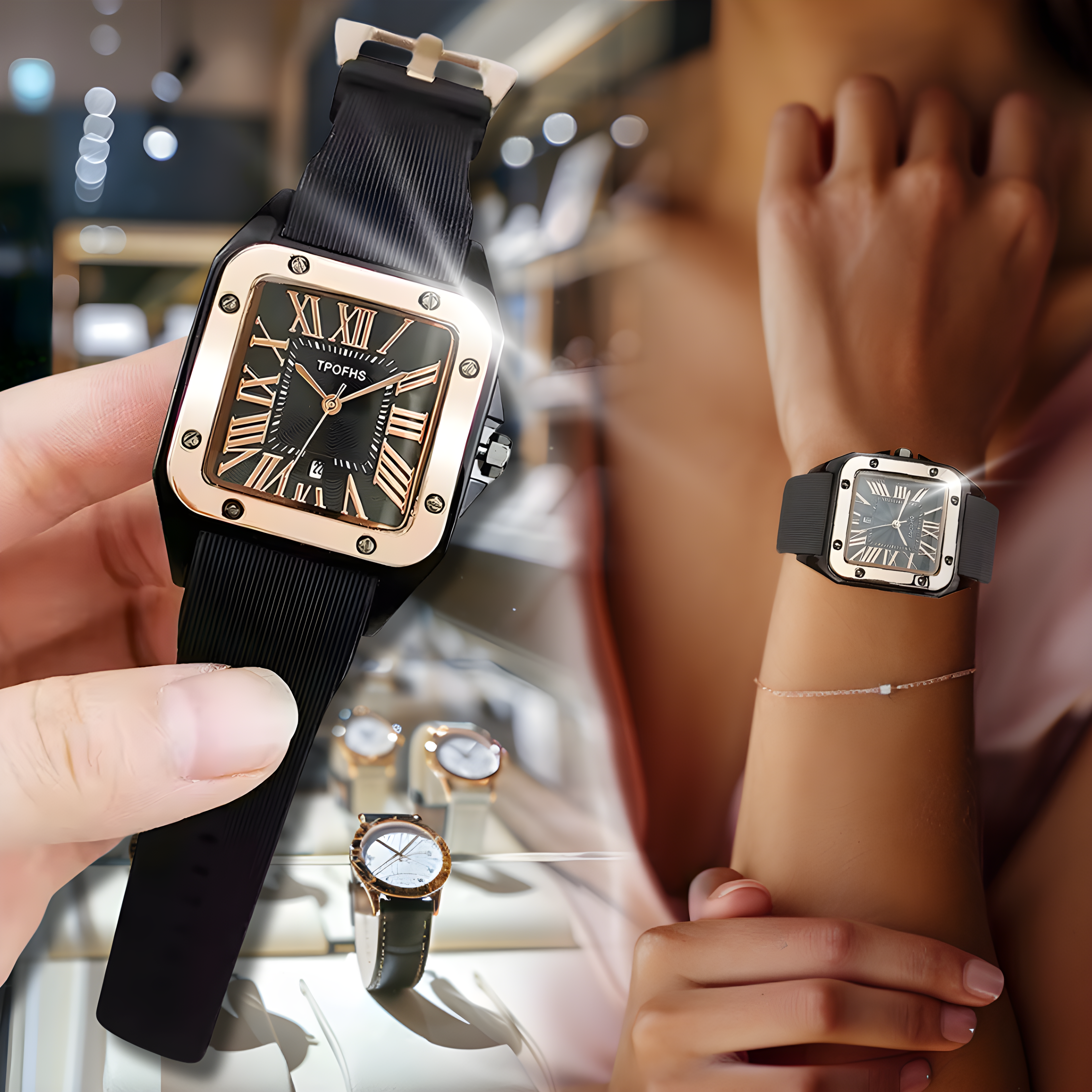 Reloj Negro Elegante Minimalista Para Mujer