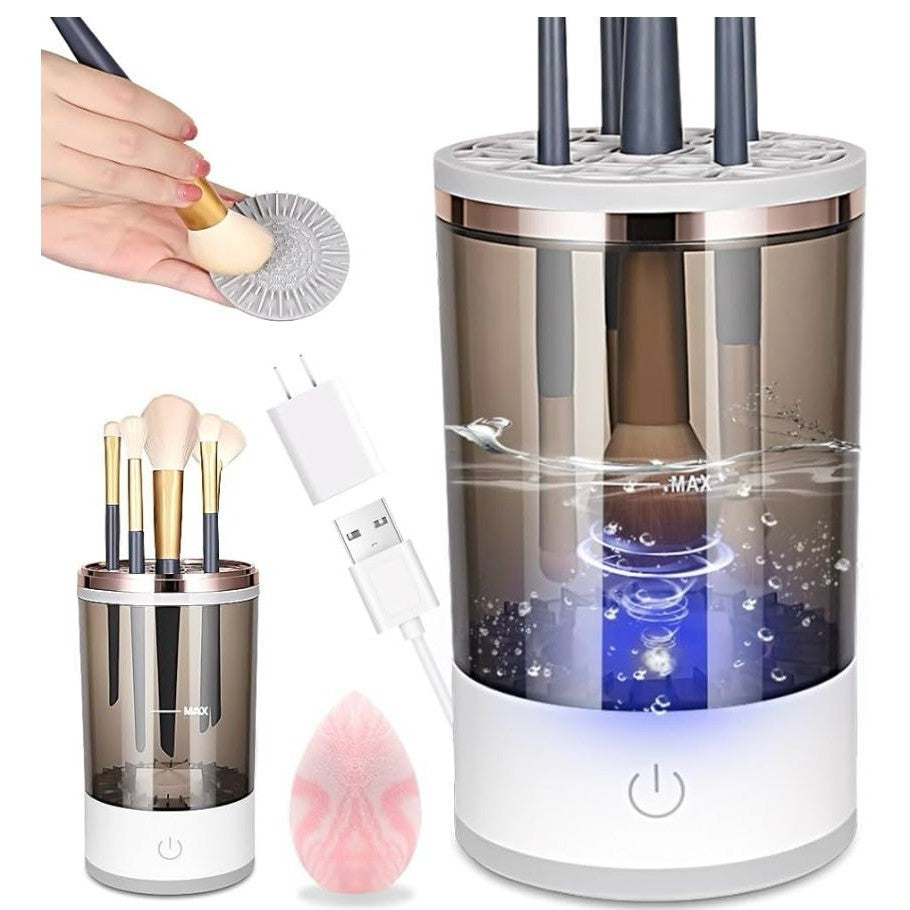 Limpiador de brochas de maquillaje eléctrico