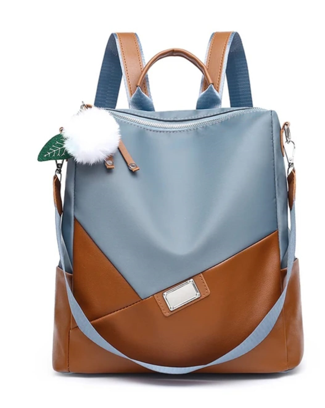 BOLSO MORRAL DE LUJO  LLAVERO POMPON